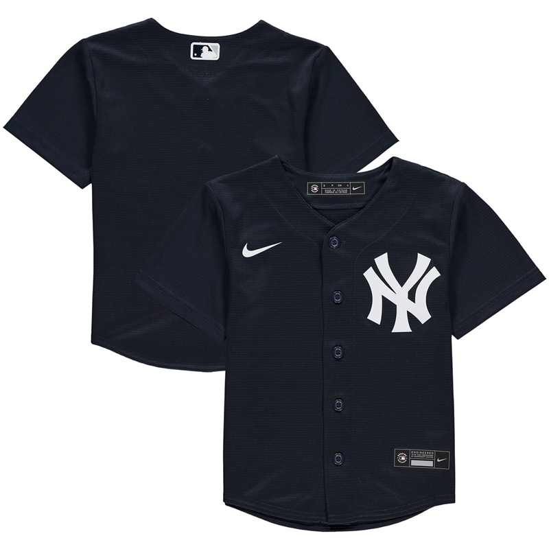 2020 MLB Men Preschool New York Yankees Nike Navy Alternate 2020 Replica Team Jersey 1